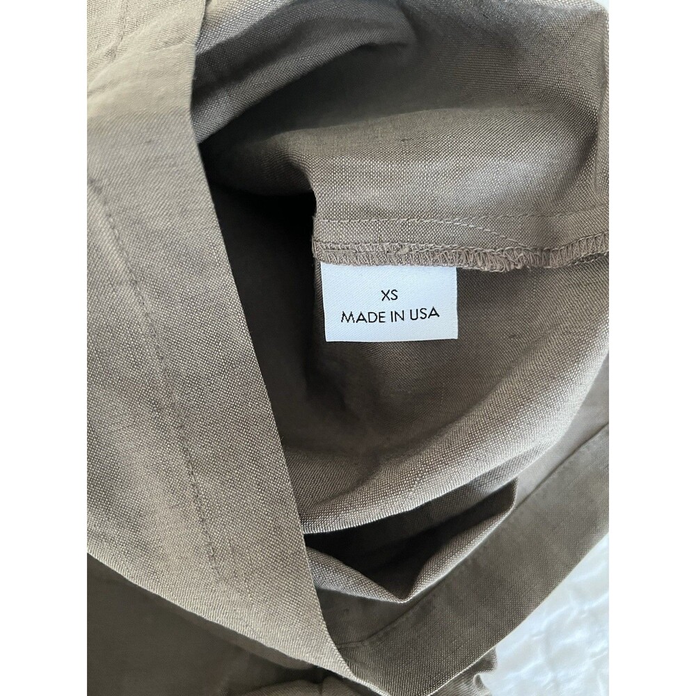 EKD The Libre Culotte Pant In Truffle Size XS EUC Silk & Linen - Picture 6 of 9